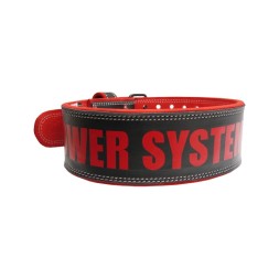 Ремни и пояса для тренировок Power System Пояс PS-3840 кожаный  (Красный)